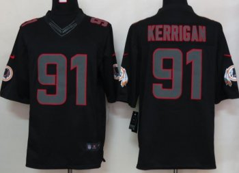 Nike Washington Redskins 91# Ryan Kerrigan Black Impact Game LIMITED NFL Jerseys Cheap