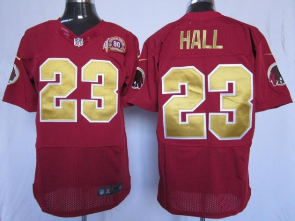 Nike Washington Redskins 23 DeAngelo Hall Red Elite Nike NFL Jerseys Gold Number Cheap