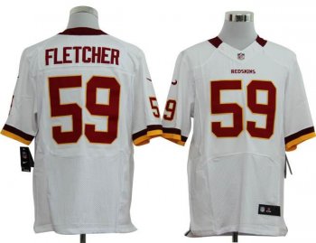 Nike Washington Redskins 59# London Fletcher White Elite Nike NFL Jerseys Cheap