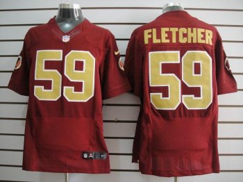 Nike Washington Redskins 59# London Fletcher Red 80th Elite Nike NFL Jerseys Gold Number Cheap