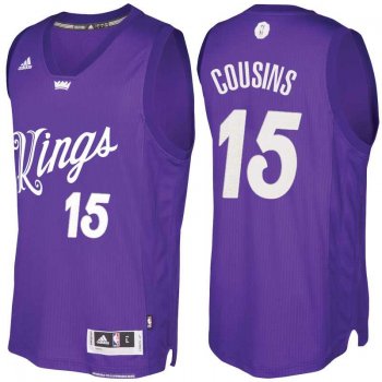 Men's Sacramento Kings #15 DeMarcus Cousins Purple 2016 Christmas Day NBA Swingman Jersey