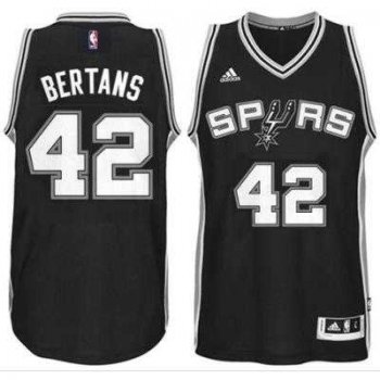 Men's San Antonio Spurs #42 Davis Bertans adidas Black Player Swingman Jersey