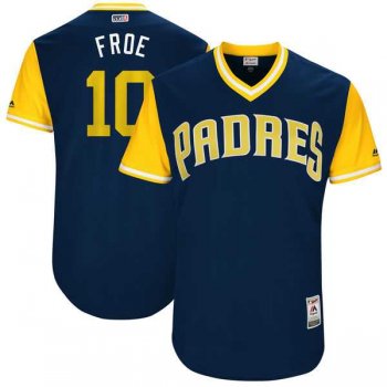 Men's San Diego Padres #10 Hunter Renfroe Froe Majestic Navy 2017 Little League World Series Players Weekend Jersey