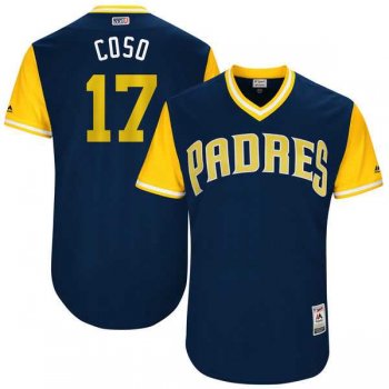 Men's San Diego Padres #17 Allen Cordoba Majestic Navy 2017 Little League World Series Players Weekend Jersey