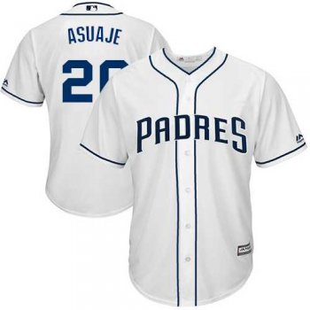 Men's San Diego Padres #20 Carlos Asuaje White New Cool Base Stitched MLB Jersey