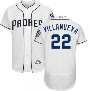 Men's San Diego Padres #22 Christian Villanueva White Flexbase Authentic Collection Stitched MLB Jersey