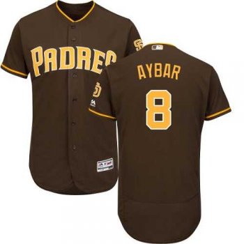 Men's San Diego Padres #8 Erick Aybar Brown Flexbase Authentic Collection Stitched MLB