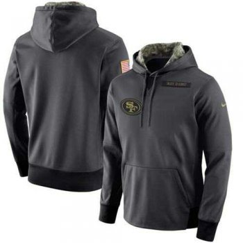 Men's San Francisco 49ers Nike Anthracite Salute to Service Player Performance Hoodie