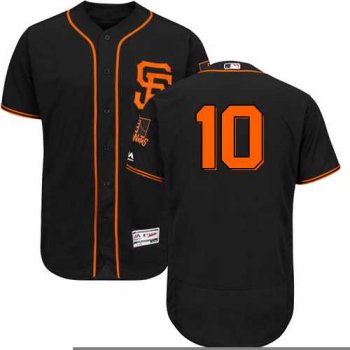 Men's San Francisco Giants #10 Evan Longoria Black Flexbase Authentic Collection Alternate Stitched Baseball Jersey