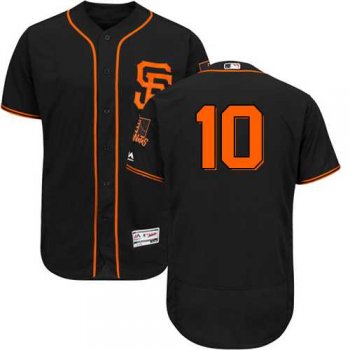 Men's San Francisco Giants #10 Evan Longoria Black Flexbase Authentic Collection Alternate Stitched MLB