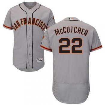 Men's San Francisco Giants #22 Andrew McCutchen Grey Flexbase Authentic Collection Road Stitched MLB