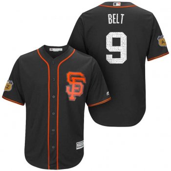 Men's San Francisco Giants #9 Brandon Belt 2017 Spring Training Cool Base Stitched MLB Jersey