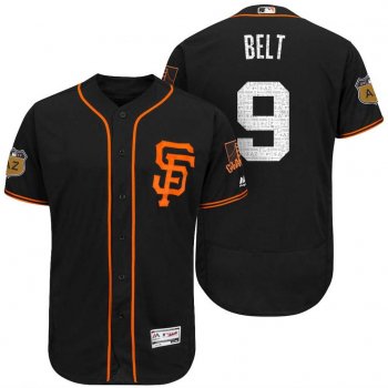 Men's San Francisco Giants #9 Brandon Belt 2017 Spring Training Flex Base Authentic Collection Stitched Baseball Jersey