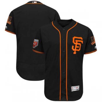 Men's San Francisco Giants Customized Majestic Black 2018 Spring Training Flex Base Team Jersey