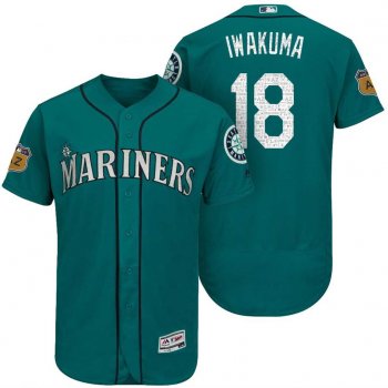 Men's Seattle Mariners #18 Hisashi Iwakuma 2017 Spring Training Flex Base Authentic Collection Stitched Baseball Jersey