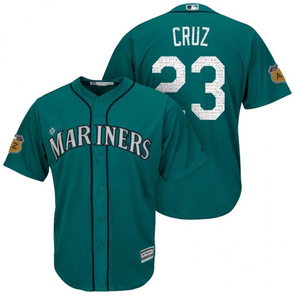 Men's Seattle Mariners #23 Nelson Cruz 2017 Spring Training Cool Base Stitched MLB Jersey