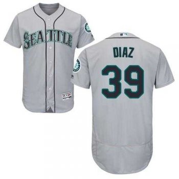 Men's Seattle Mariners #39 Edwin Diaz Grey Flexbase Authentic Collection Stitched MLB Jersey