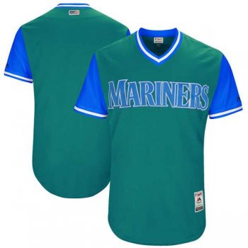 Men's Seattle Mariners Customized Aqua 2017 Little League World Series Players Weekend Jersey