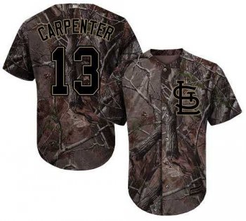 Men's St. Louis Cardinals #13 Matt Carpenter Camo Realtree Collection Cool Base Stitched MLB