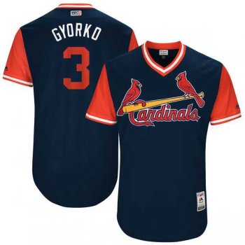 Men's St. Louis Cardinals #3 Jedd Gyorko Gyorko Majestic Navy 2017 Little League World Series Players Weekend Jersey