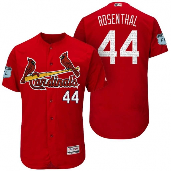 Men's St.Louis Cardinals #44 Trevor Rosenthal 2017 Spring Training Flex Base Authentic Collection Stitched Baseball Jersey