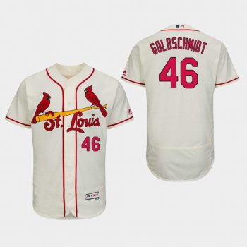 Men's St. Louis Cardinals #46 Paul Goldschmidt Cream Flexbase Authentic Collection Stitched MLB Jersey