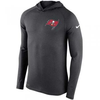 Men's Tampa Bay Buccaneers Nike Charcoal Stadium Touch Hooded Performance Long Sleeve T-Shirt