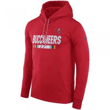 Men's Tampa Bay Buccaneers Nike Red Sideline ThermaFit Performance PO Hoodie