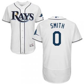 Men's Tampa Bay Rays #0 Mallex Smith White Flexbase Authentic Collection Stitched MLB