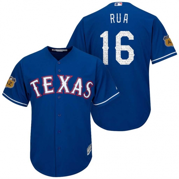 Men's Texas Rangers #16 Ryan Rua 2017 Spring Training Cool Base Stitched MLB Jersey