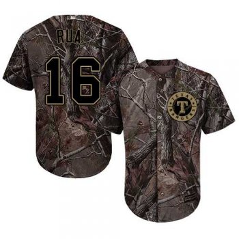 Men's Texas Rangers #16 Ryan Rua Camo Realtree Collection Cool Base Stitched MLB