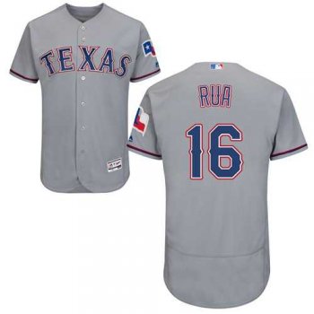 Men's Texas Rangers #16 Ryan Rua Grey Flexbase Authentic Collection Stitched MLB