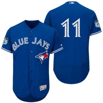 Men's Toronto Blue Jays #11 Kevin Pillar 2017 Spring Training Flex Base Authentic Collection Stitched Baseball Jersey