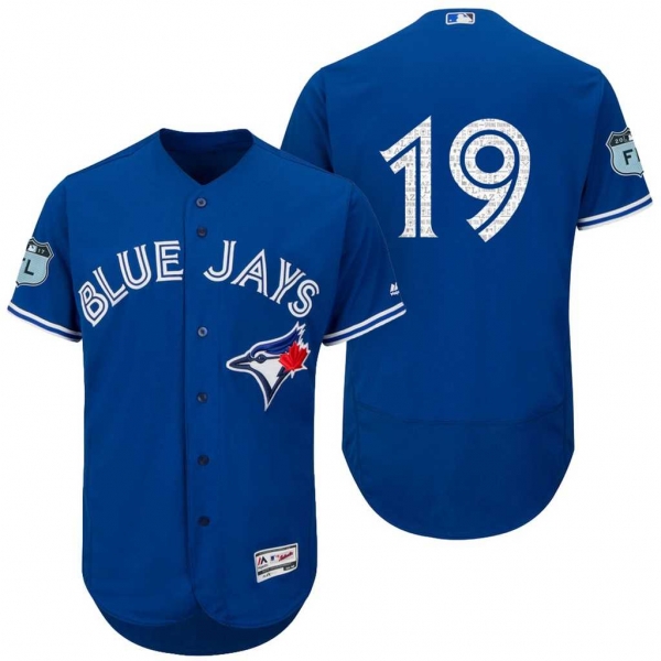 Men's Toronto Blue Jays #19 Jose Bautista 2017 Spring Training Flex Base Authentic Collection Stitched Baseball Jersey