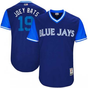 Men's Toronto Blue Jays #19 Jose Bautista Joey Bats Majestic Royal 2017 Little League World Series Players Weekend Jersey