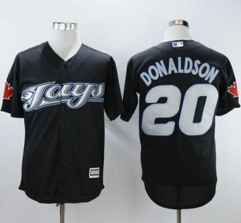 Men's Toronto Blue Jays #20 Josh Donaldson Black 2008 Turn Back The Clock Stitched MLB Jersey