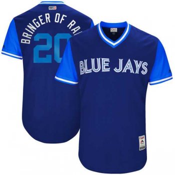 Men's Toronto Blue Jays #20 Josh Donaldson Bringer of Rain Majestic Navy 2017 Little League World Series Players Weekend Jersey