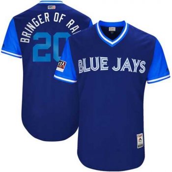 Men's Toronto Blue Jays #20 Josh Donaldson Light Blue Bringer of Rain Players Weekend Authentic Stitched MLB