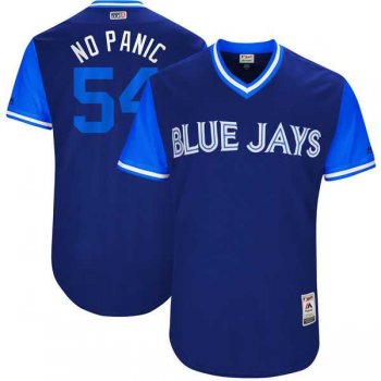 Men's Toronto Blue Jays #54 Roberto Osuna No Panic Majestic Royal 2017 Little League World Series Players Weekend Jersey