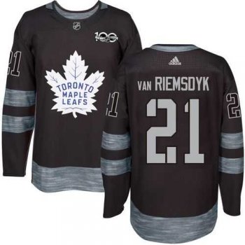 Men's Toronto Maple Leafs #21 James Van Riemsdyk Black 1917-2017 100th Anniversary Stitched NHL Jersey