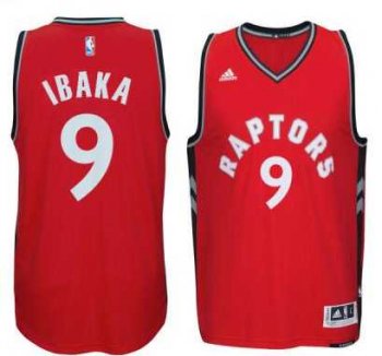 Men's Toronto Raptors #9 Serge Ibaka adidas Red Player Swingman Road Jersey