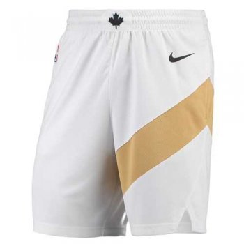 Men's Toronto Raptors Nike White City Edition Swingman Performance Shorts