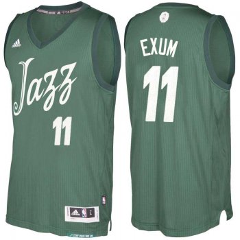 Men's Utah Jazz #11 Dante Exum Green 2016 Christmas Day NBA Swingman Jersey