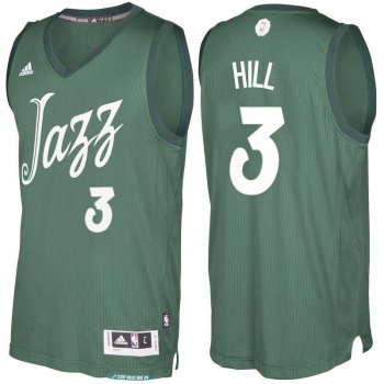 Men's Utah Jazz #3 George Hill Green 2016 Christmas Day NBA Swingman Jersey