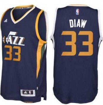 Men's Utah Jazz #33 Boris Diaw adidas Navy Blue New Swingman Road Jersey