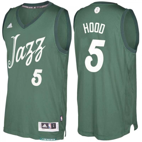 Men's Utah Jazz #5 Rodney Hood Green 2016 Christmas Day NBA Swingman Jersey