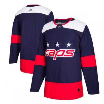 Men's Washington Capitals Blank Navy 2018 NHL Stadium Series Authentic Pro Stitched NHL