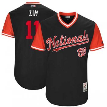 Men's Washington Nationals #11 Ryan Zimmerman Zim Majestic Navy 2017 Little League World Series Players Weekend Jersey