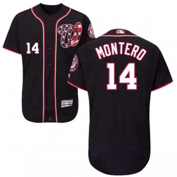 Men's Washington Nationals #14 Miguel Montero Navy Blue Flexbase Authentic Collection Stitched MLB