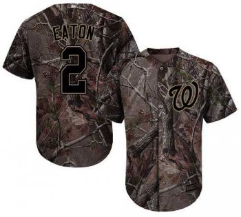 Men's Washington Nationals #2 Adam Eaton Camo Realtree Collection Cool Base Stitched MLB